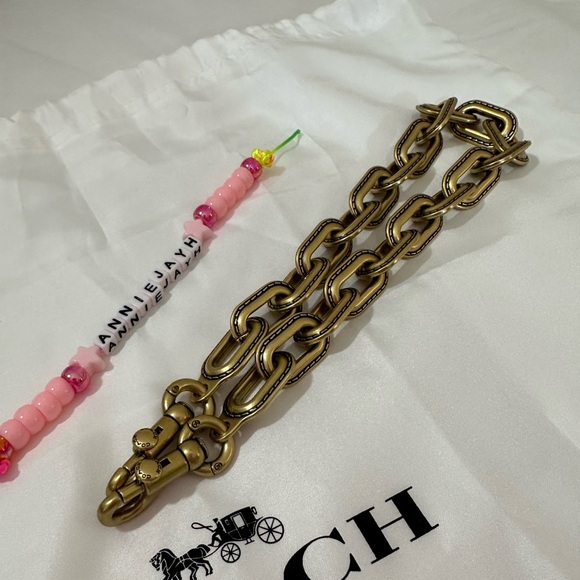 NEW w/o tags - Coach Brass Gold Link Chain Strap *STRAP ONLY, no bag* - Picture 3 of 6